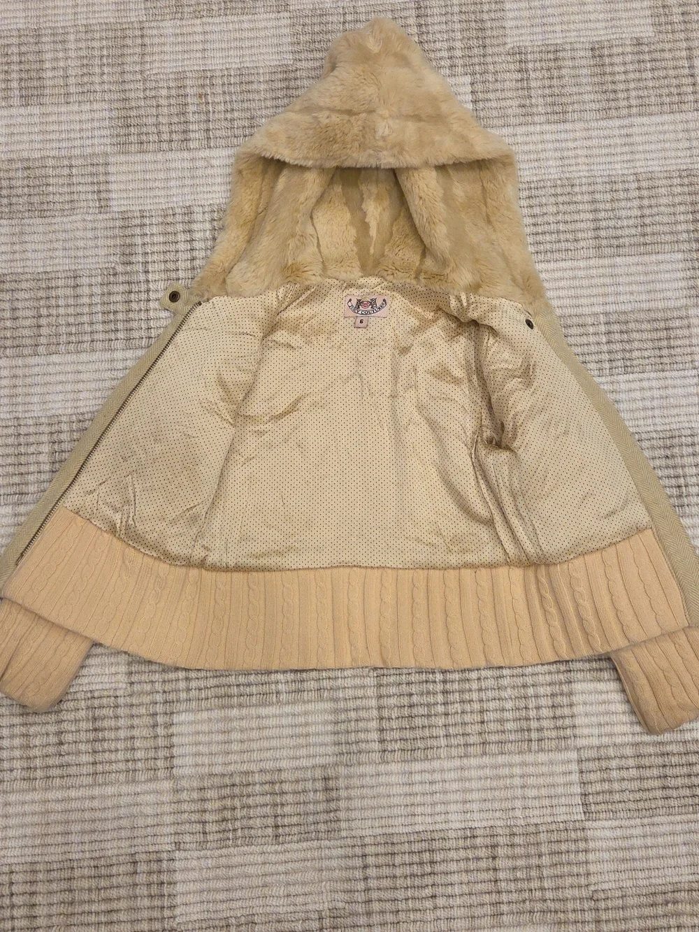 Juicy Couture Plush Faux Fur Coat Size 6